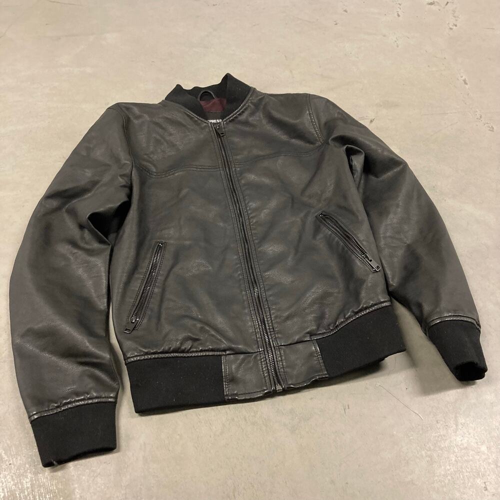 vintage y2k express leather jacket